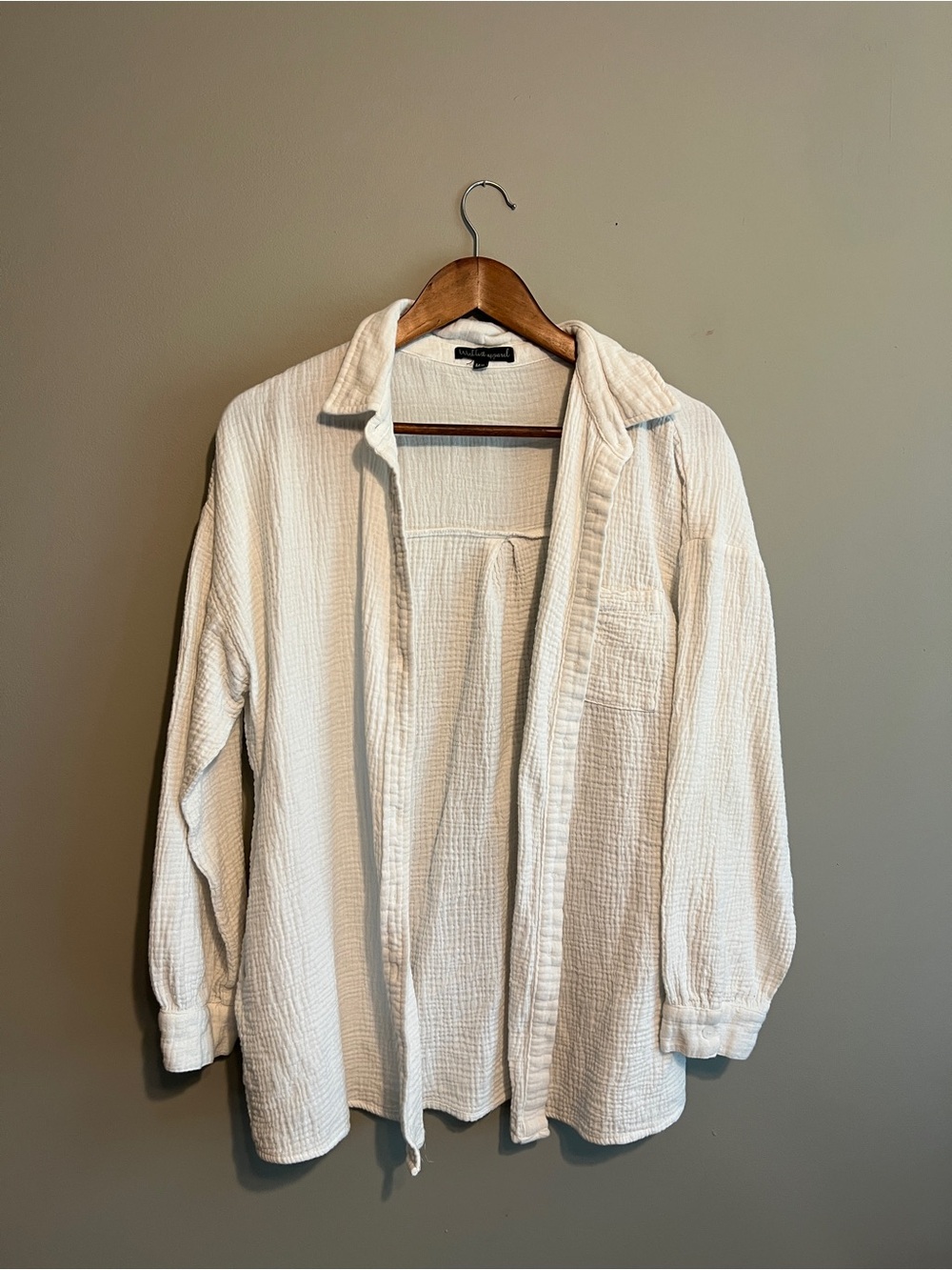 Textured Button-Front Shirt - Picture 2 of 6